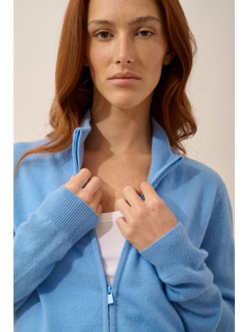 Just Cashmere Kasjmieren vest "Ayr" lichtblauw