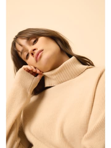 Just Cashmere Kaschmir-Rollkragenpullover "Billy" in Beige