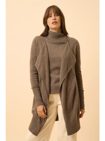Just Cashmere Kasjmieren vest "Brooke" bruin