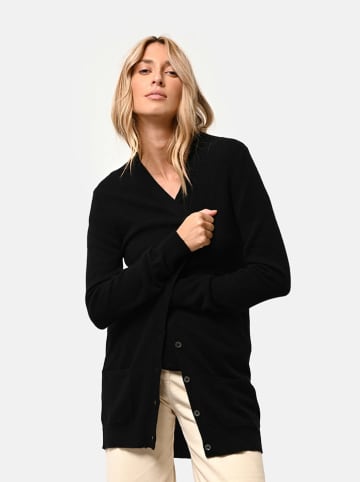 Just Cashmere Kasjmieren vest "Chelsea" zwart