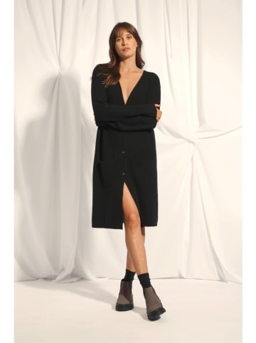 Just Cashmere Kaszmirowy kardigan "Dache" w kolorze czarnym