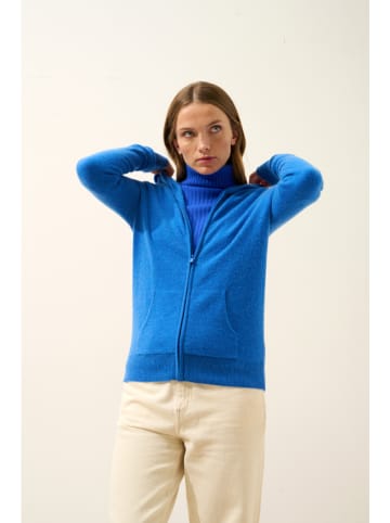 Just Cashmere Kaschmir-Cardigan "Debbie" in Blau