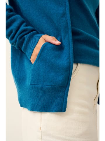 Just Cashmere Kaszmirowy kardigan "Debbie" w kolorze niebieskim