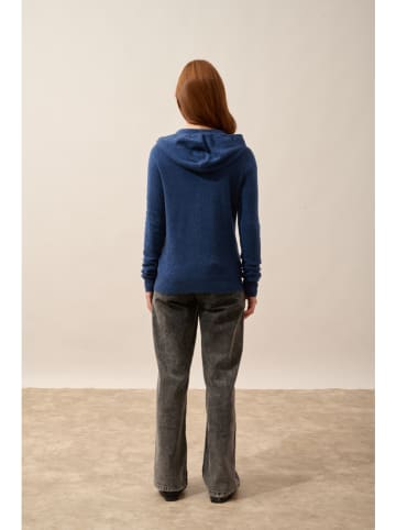 Just Cashmere Kaszmirowy kardigan "Debbie" w kolorze granatowym