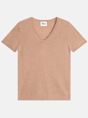 Just Cashmere Kaszmirowa koszulka "Glamis" w kolorze beżowym