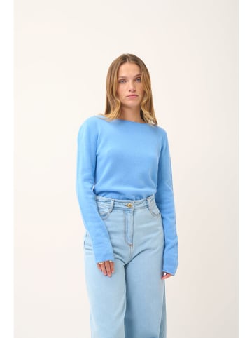 Just Cashmere Kaszmirowy sweter "Grace" w kolorze błękitnym