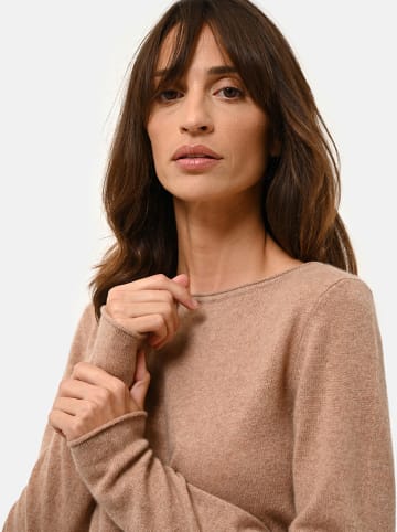 Just Cashmere Kaszmirowy sweter "Grace" w kolorze beżowym