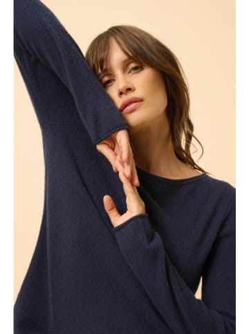 Just Cashmere Kaszmirowy sweter "Grace" w kolorze granatowym