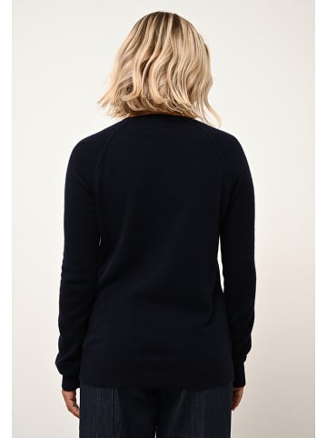 Just Cashmere Kasjmieren trui "Helen" donkerblauw