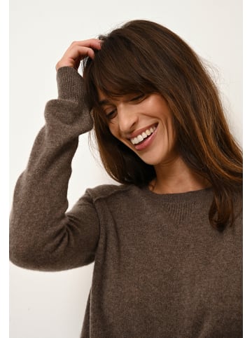 Just Cashmere Kasjmieren trui "Helen" bruin