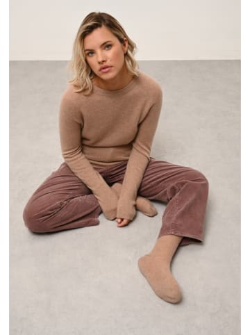 Just Cashmere Kaszmirowy sweter "Jane" w kolorze jasnobrązowym