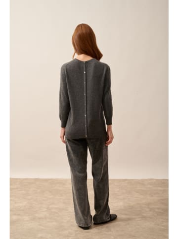 Just Cashmere Kaszmirowy sweter "Janice" w kolorze antracytowym