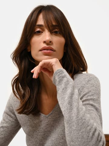 Just Cashmere Kaszmirowy sweter "Joan" w kolorze szarym