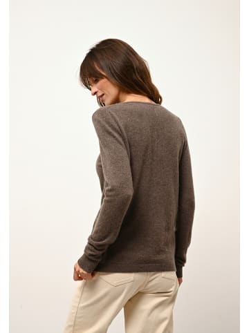 Just Cashmere Kaszmirowy kardigan "Katharine" w kolorze brązowym