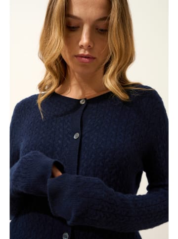 Just Cashmere Kaschmir-Cardigan "Laura" in Dunkelblau