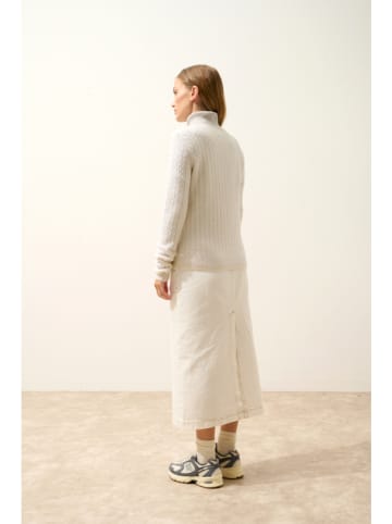 Just Cashmere Kasjmieren vest "Laura" wit