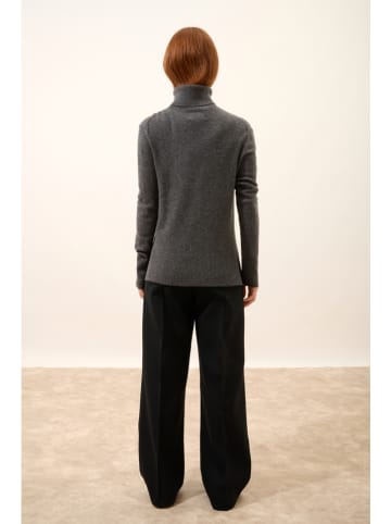 Just Cashmere Kasjmieren coltrui "Lexie" antraciet