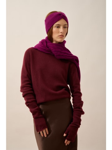 Just Cashmere Kaszmirowy sweter "Lexini" w kolorze bordowym