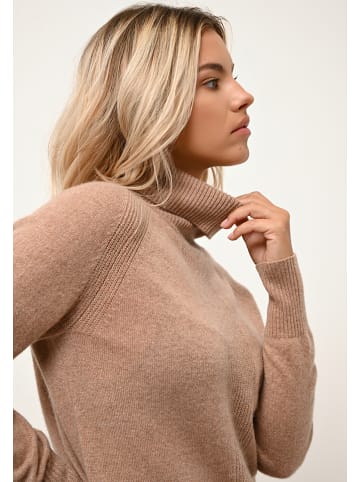 Just Cashmere Kaschmir-Rollkragenpullover in Beige