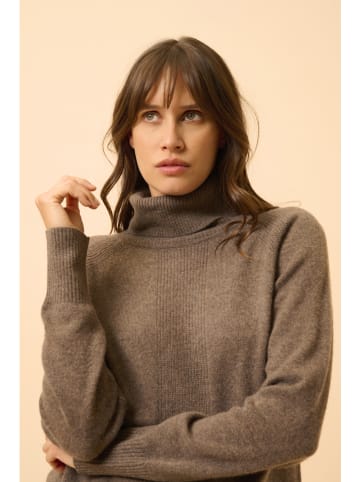 Just Cashmere Kaschmir-Rollkragenpullover in Braun