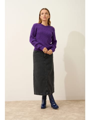 Just Cashmere Kaszmirowy sweter "Lynd" w kolorze fioletowym