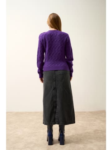 Just Cashmere Kaszmirowy sweter "Lynd" w kolorze fioletowym