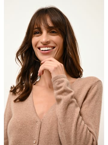 Just Cashmere Kaszmirowy kardigan "Norma" w kolorze karmelowym