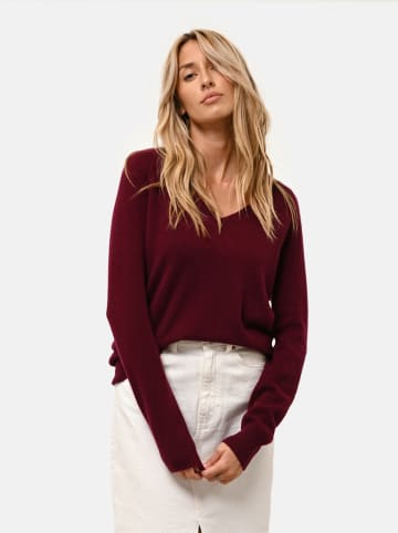 Just Cashmere Kasjmieren trui "Phoebe" rood