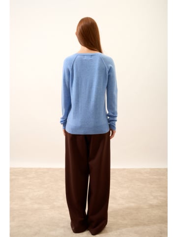 Just Cashmere Kaszmirowy sweter "Phoebe" w kolorze błękitnym