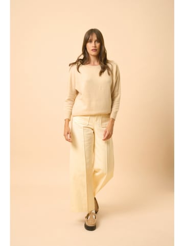 Just Cashmere Kaszmirowy sweter "Rebecca" w kolorze beżowym