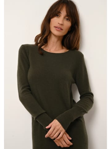 Just Cashmere Kasjmieren jurk "Susan" kaki