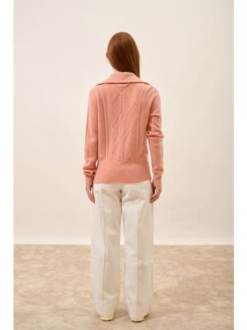 Just Cashmere Kaszmirowy kardigan "Talara" w kolorze jasnoróżowym