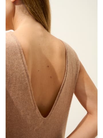 Just Cashmere Kasjmieren jurk "Tessa" beige