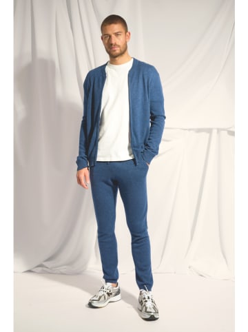 Just Cashmere Kaszmirowy kardigan "Polnoon" w kolorze niebieskim