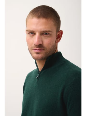 Just Cashmere Kasjmieren trui "Bradley" donkergroen