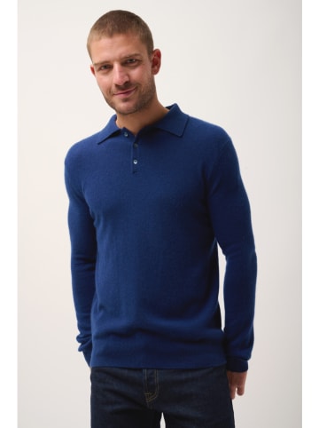 Just Cashmere Kasjmieren trui "Douglas" blauw