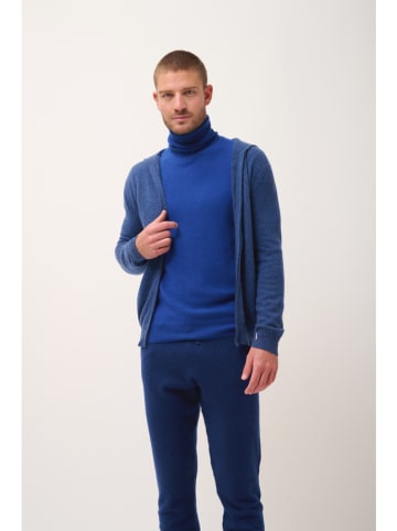 Just Cashmere Kasjmieren vest "Elliot" blauw