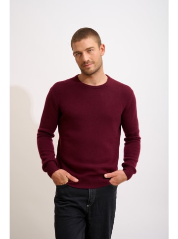 Just Cashmere Kaszmirowy sweter "Gabin" w kolorze bordowym
