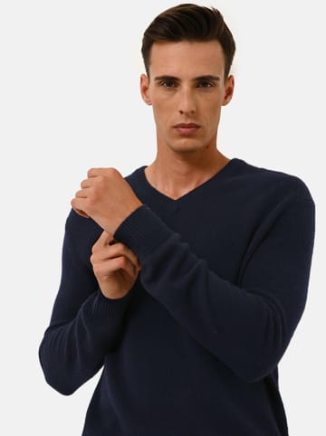 Just Cashmere Kaszmirowy sweter "Nathan" w kolorze granatowym