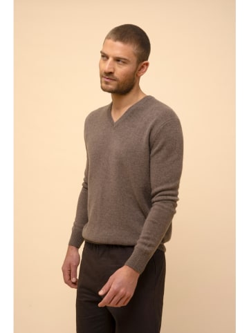 Just Cashmere Kasjmieren trui "Nathan" bruin