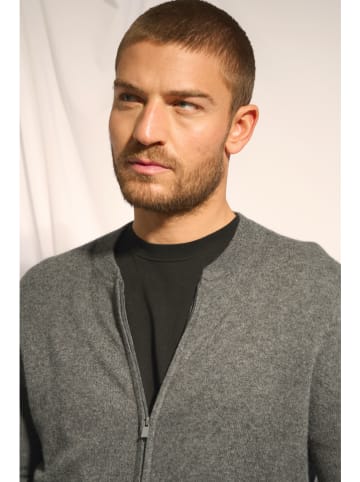 Just Cashmere Kasjmieren vest "Polnoon" grijs