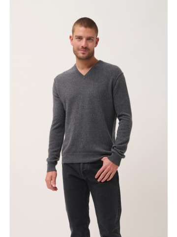 Just Cashmere Kasjmieren trui "Tom" antraciet