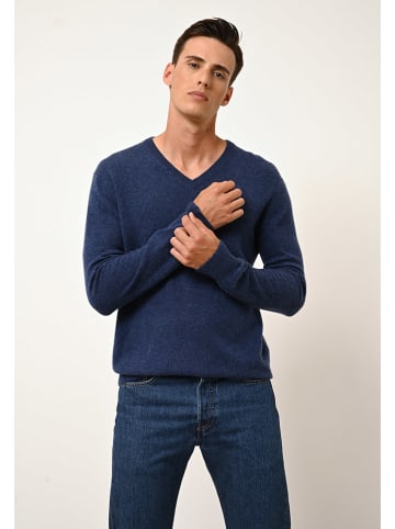 Just Cashmere Kasjmieren trui "Walt" blauw