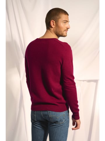 Just Cashmere Kasjmieren trui "Walt" bordeaux