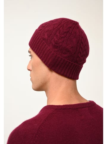 Just Cashmere Kaschmir-Mütze "Cleo" in Bordeaux