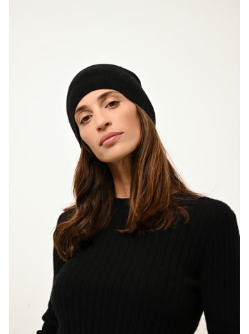 Just Cashmere Kaschmir-Mütze "Cleo" in Schwarz