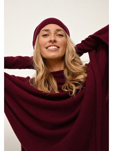 Just Cashmere Kaszmirowa czapka "Ginger" w kolorze bordowym