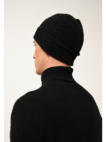 Just Cashmere Kaszmirowa czapka "Ginger" w kolorze czarnym