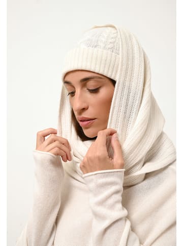 Just Cashmere Kaszmirowy szal-koło "Hutton" w kolorze kremowym - 65 x 50 cm