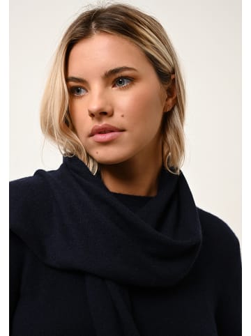 Just Cashmere Kaszmirowy szal "Spencer" w kolorze granatowym - 200 x 30 cm